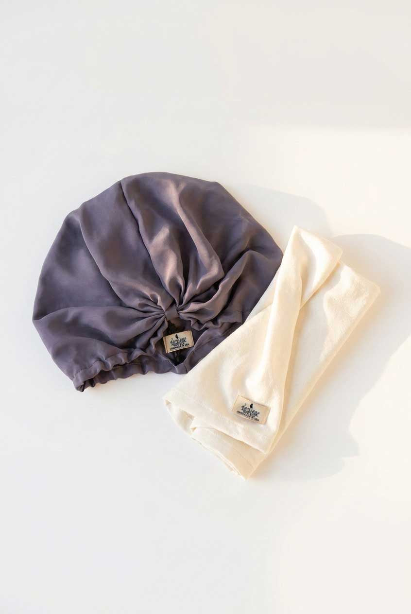 The Best Natural Haircare System: Why You Need a Raw Silk Hair Towel After the Shower and a Silk Hair Turban for Sleep