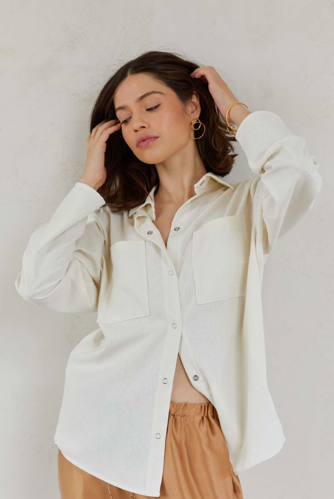 Women's Relaxed Fit Button Down Shirt