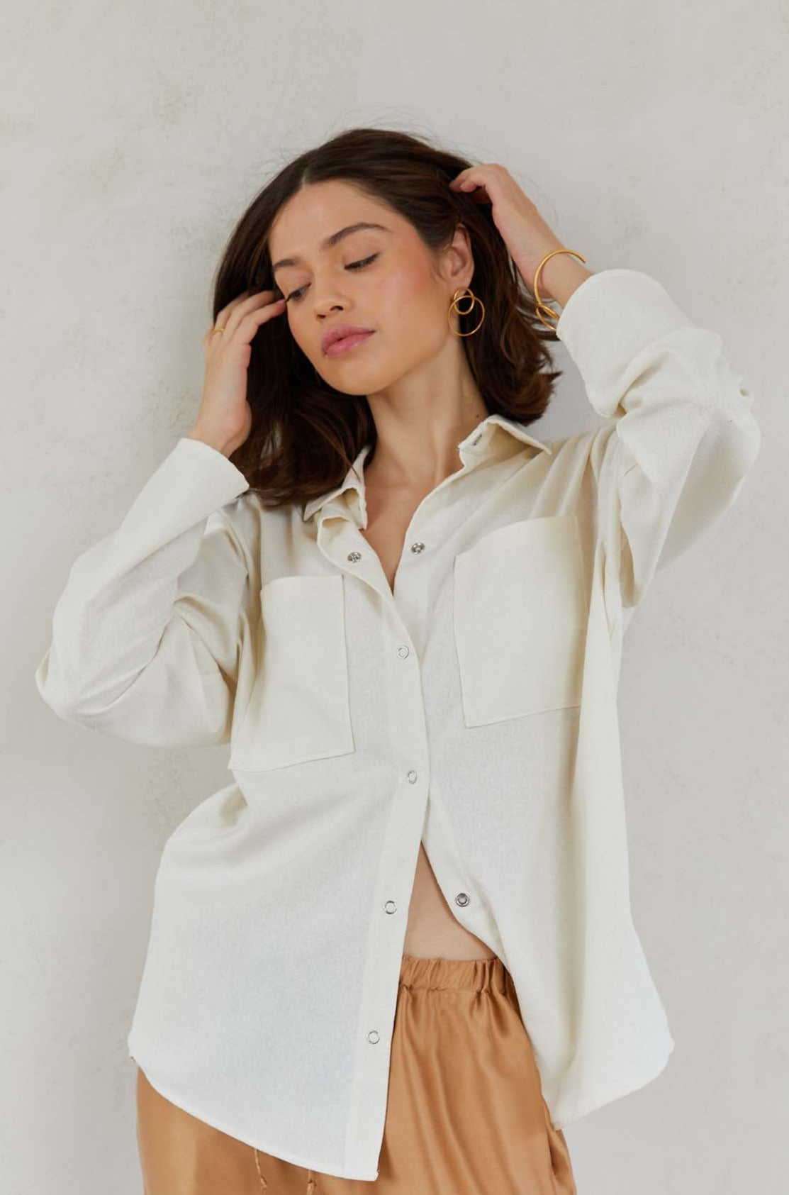 Women's Relaxed Fit Button Down Shirt