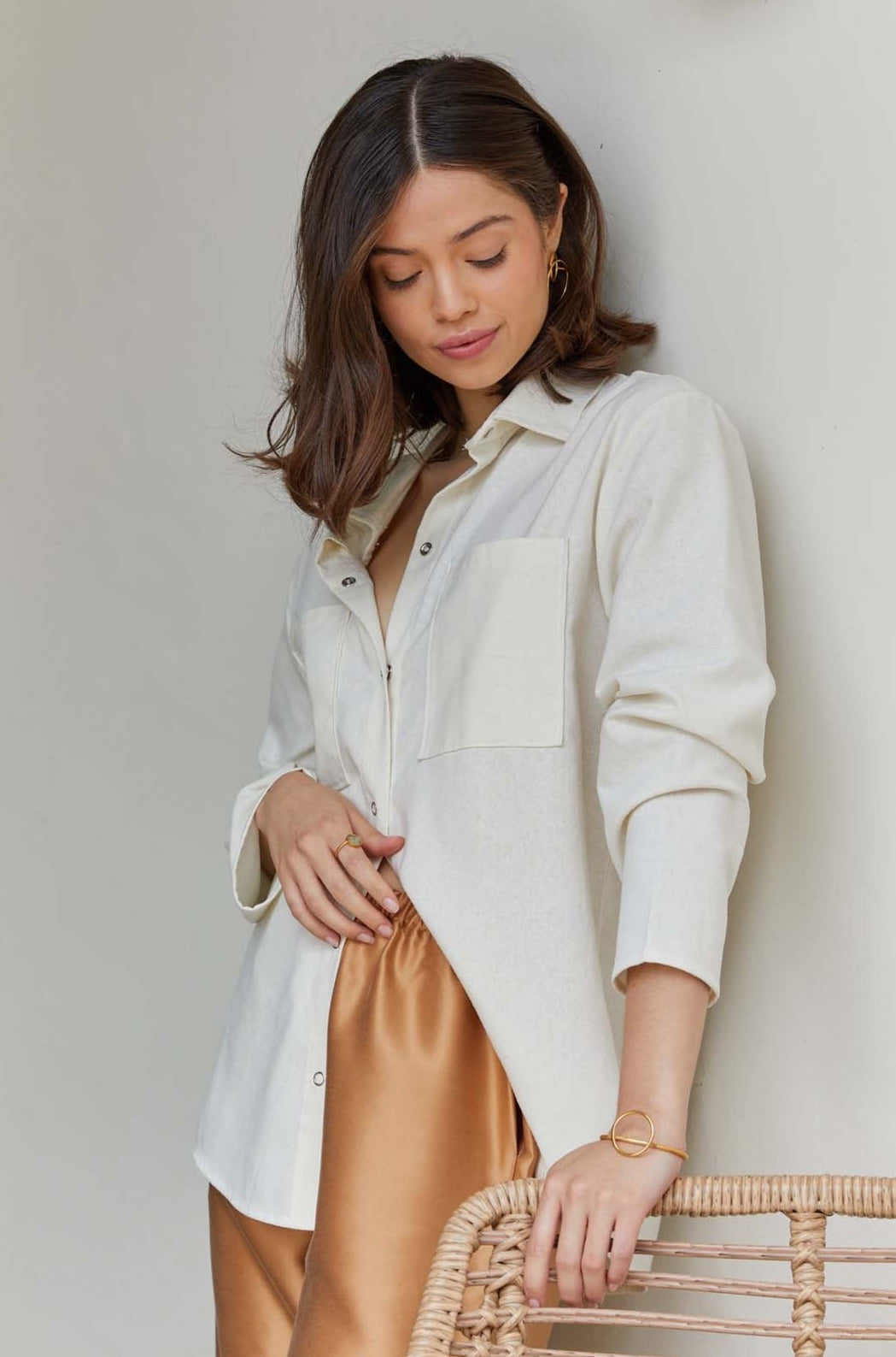 Women's Relaxed Fit Button Down Shirt