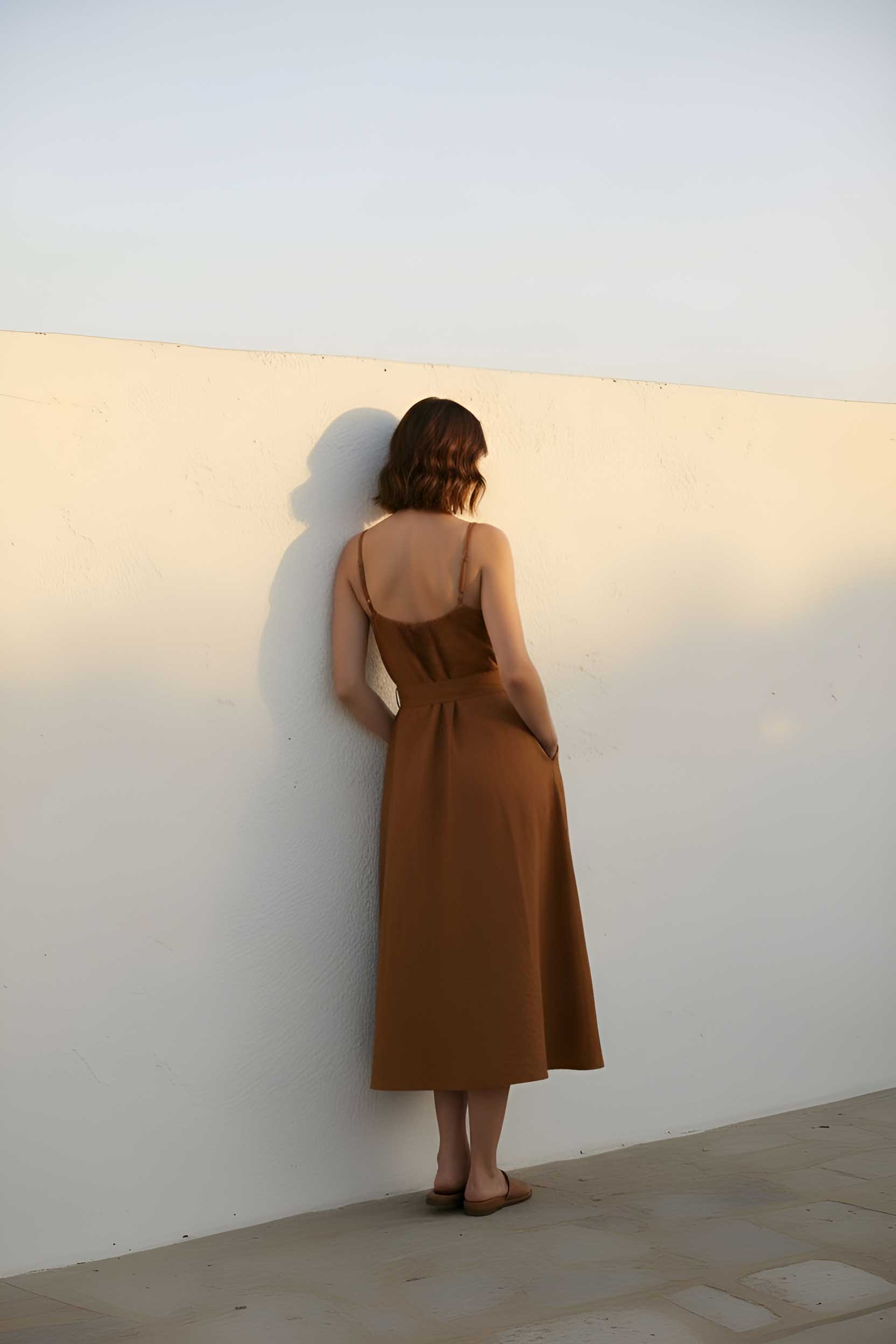 Raw Silk Camisole Everyday Dress – Damiano Collection