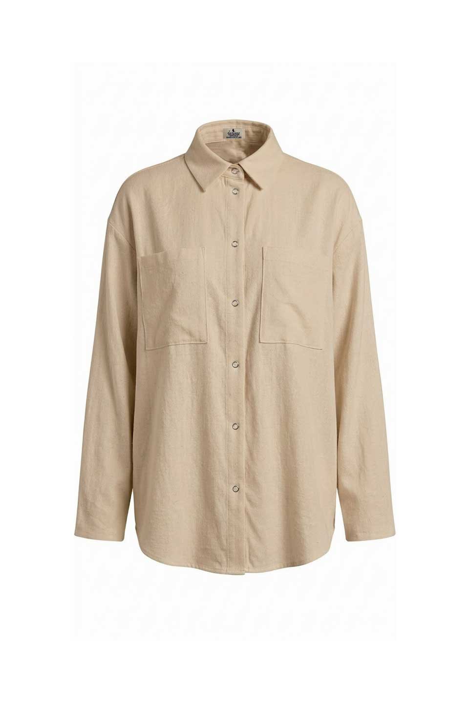 100% Raw Silk Noil Relaxed Loose Fit Shirt With Pockets – Damiano