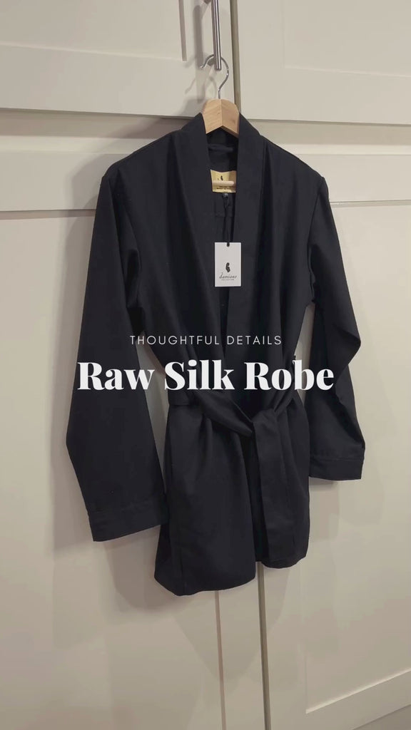 Raw Silk Bath Robe