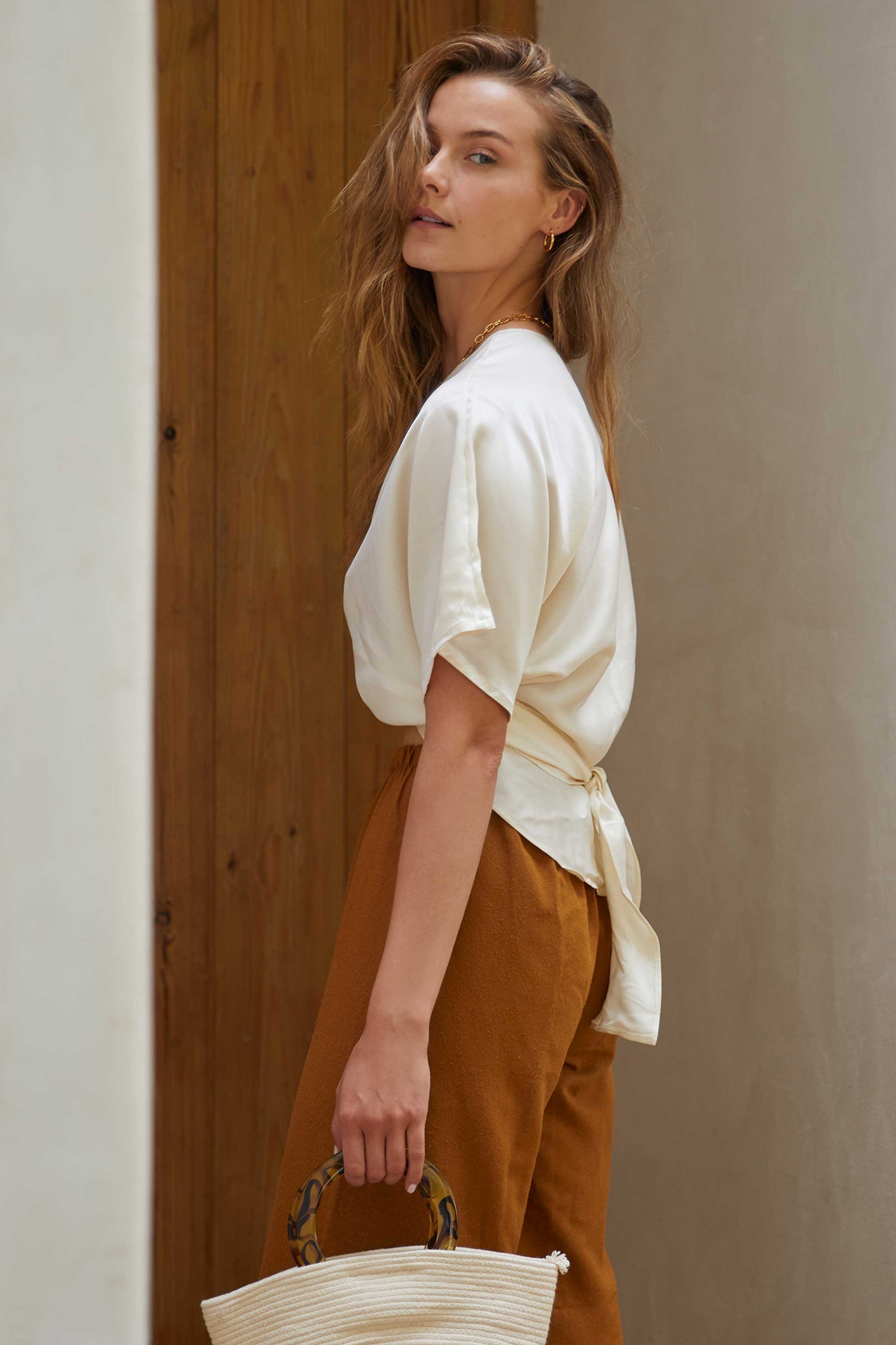 100% Silk Wrap Blouse | Machine Washable – Damiano Collection 100% Silk Wrap Blouse | Machine Washable – Damiano Collection